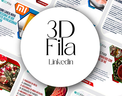 3D Fila: LinkedIn Newsletter - Peças Natalinas