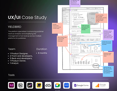 UX/UI Case Study I publisher revenue analytics