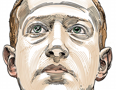 Zuckerberg magazine Illustration
