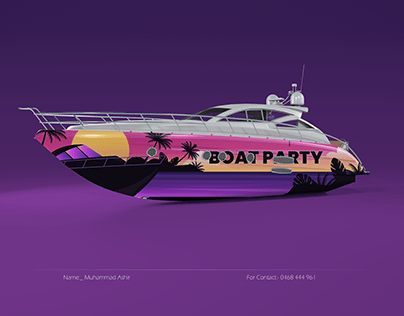 Colorful Boat Wrap Design