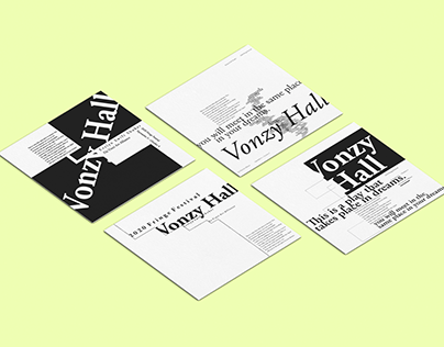 "Vonzy Hall" Typography Flyers