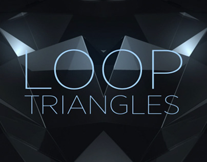 #1 Black Blue Loop Triangles Background // Videohive
