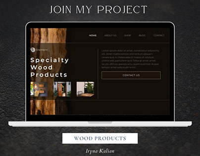 Landing page for wood products