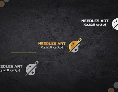 Needles,art,logo,design,paint,golden,gold