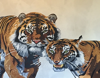 London Zoo Sumatran Tigers Mural