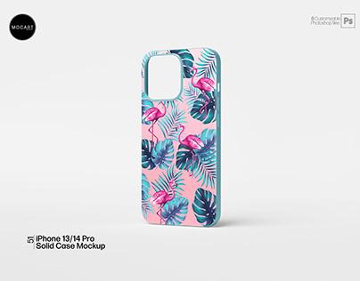 Apple iPhone 13 and 14Pro Solid Case Mockup