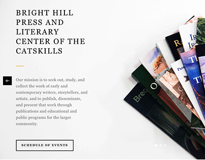 Bright Hill Press & Literary Center Website Design