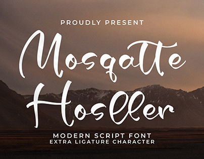 Mosqatte Hosller - Modern Script Font