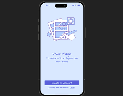 UI/UX Mobile App: Visual Magic - Manifest Your Dreams