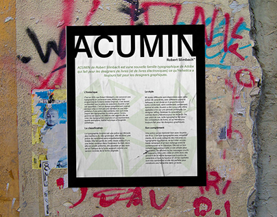 Typography Poster Acumin by Robert Slimbach