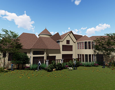 Realistic Villa Design Simulation