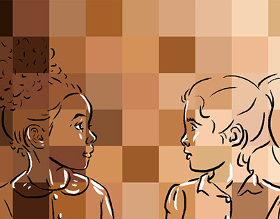 Editorial Illustration: Talk to Your Kids About Race