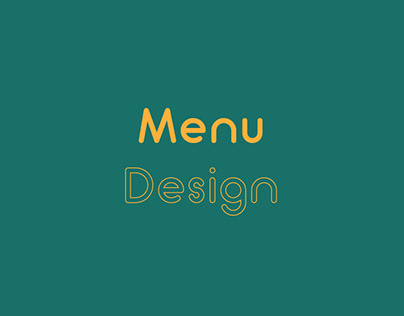 Menu Design │ 菜單設計
