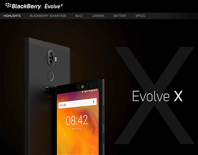 BlackBerry Evolve X Landing Page
