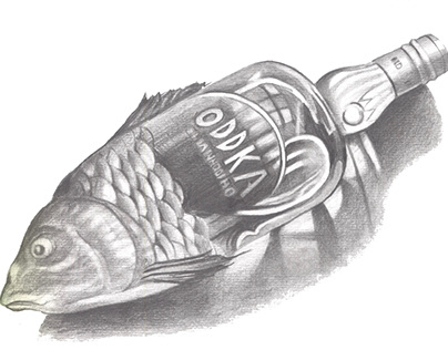 Wine bottle fish