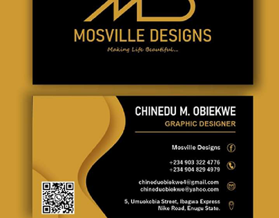 Professional Business Card Front and Back