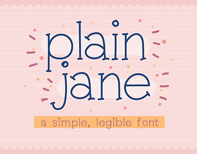 Free* Plain Jane Font