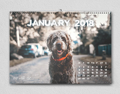 Wall calendar design DOGS