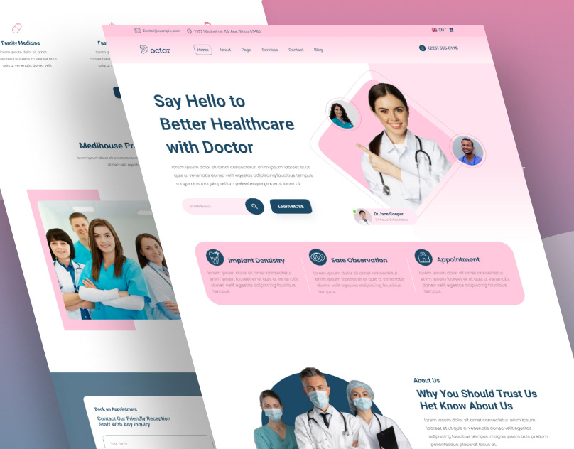 Incredible Doctor Website Template Design