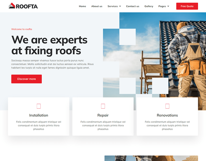I will create a roofing service website