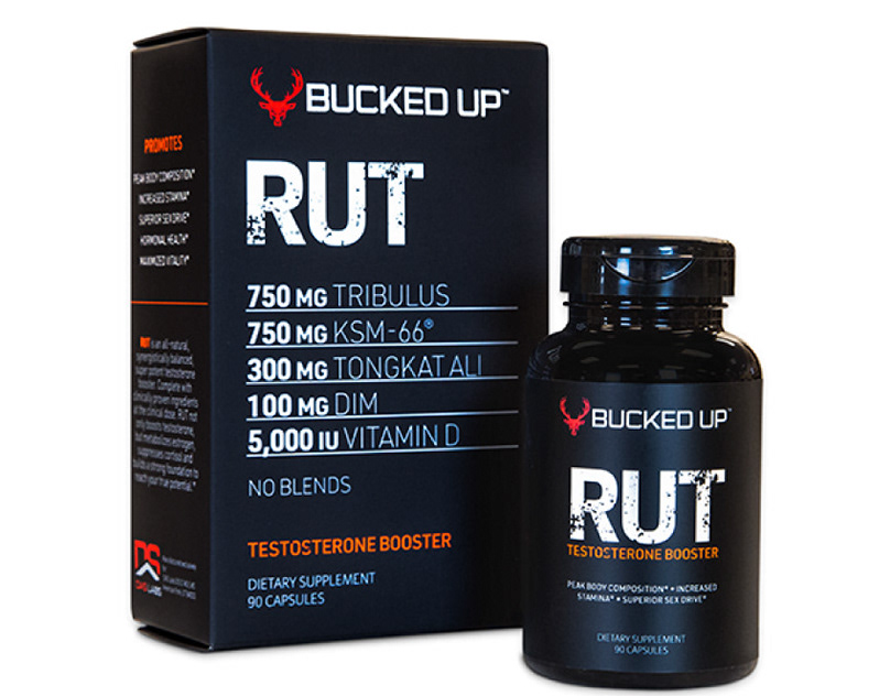 Bucked Up Rut Testosterone Booster Packaging Design.