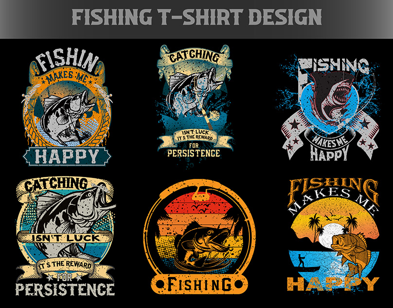 Fishing T-Shirt Design.