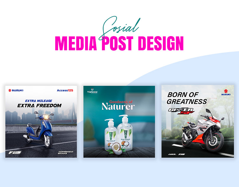 Web ad  and Social media post design 