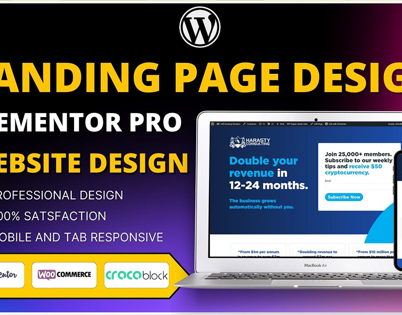 Professional Landing Page Design with Elementor Pro