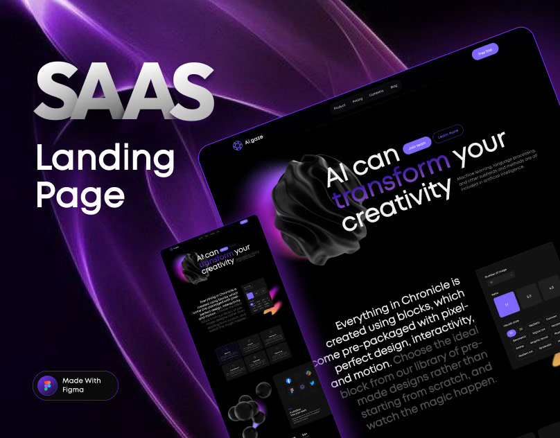 SAAS Landing Page UIUX Design
