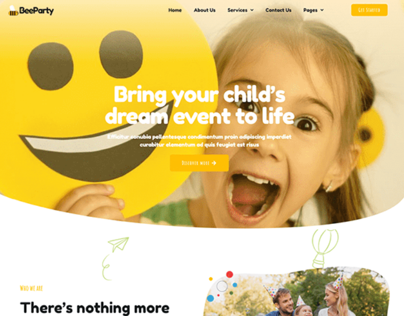 Child's Dream Website design