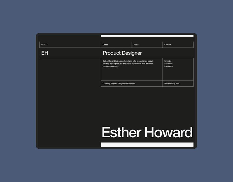 Portfolios design idea #114: Esther Howard Portfolio