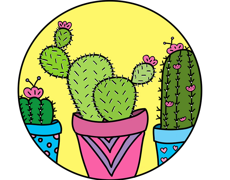 Cactus doodle.
