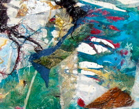 Fire & Ice: Abstract Collage Paintings by Mickey Bond