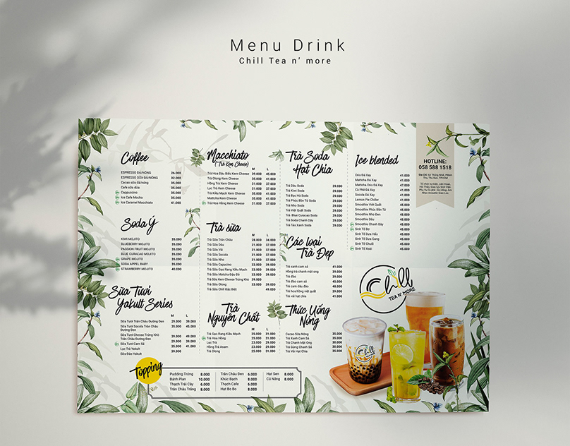Drink menu.