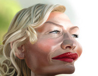 Caricature of Cate Blanchett
