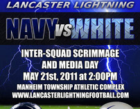 Lancaster Lightning Navy/White Scrimmage Poster
