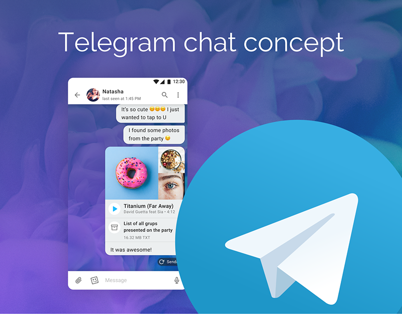 Telegram chat concept.