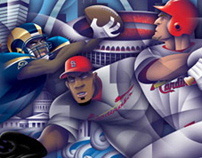 St. Louis Sports wall mural
