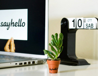 Sayhello on your desk