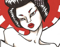 Geisha & Cranes- Japan Relief