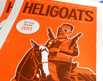 Heligoats sxsw Promo Poster - 2 Color Screen Print