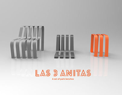 Las 3 Anitas, a set of park benches