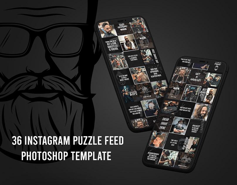 Branded Instagram Puzzle Feed & Stories Templates