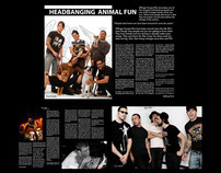 Six page spread for decibel magazine