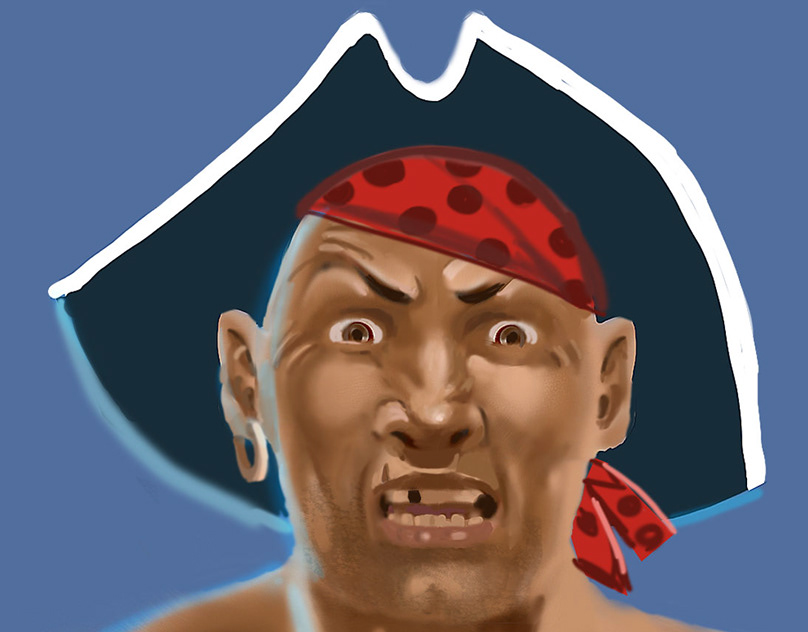 Angry pirate.