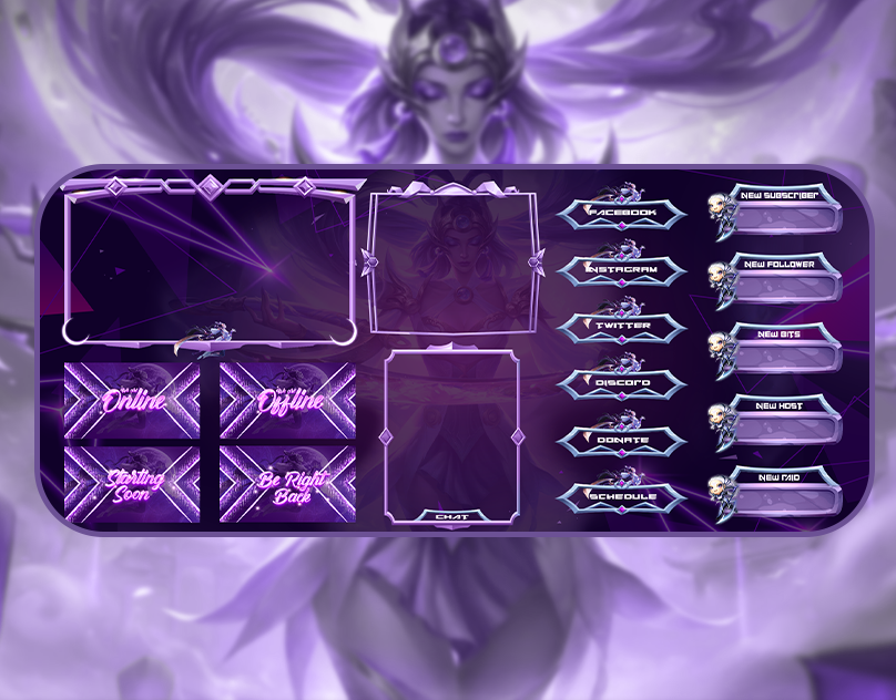 Custom Static/Animated Twitch Overlay Pack