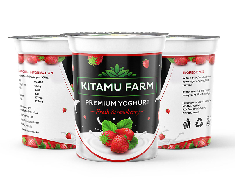 Strawberry Yoghurt Package Design
