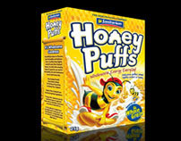 Honey Puffs - Kids Cereal Branding and Packaging