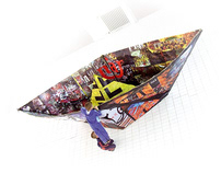Graduate work - boat made of paper, origami