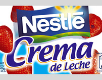 Etiqueta Crema Nestle vectorizada